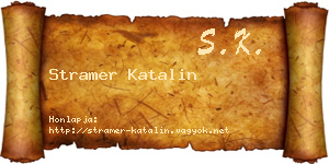 Stramer Katalin névjegykártya