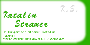 katalin stramer business card